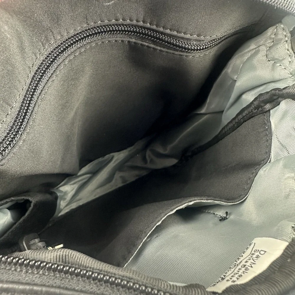 Day Makers Santa Barbara Crossbody Bag Black Leather Heavy Duty Anti Theft‎